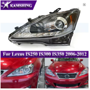 Kamshing Front Bumper Headlight For Lexus IS250 IS300 IS350 2006-2012 Modified LED Head Light Headlamp Head Lamp Black