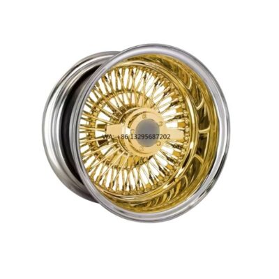 Custom Spoke Rims with Gold Lip