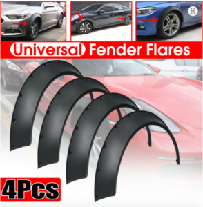 4Pcs 3.1"/80mm Universal Flexible Car Fender Flares Extra Wide Body Wheel Arches