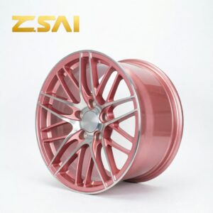High Quality 17 18 19 20 Inch Pink Forged Wheels 6061 Aluminum Alloy Wheels 5*112 5*114.3 Multi-Spoke Forged Wheels